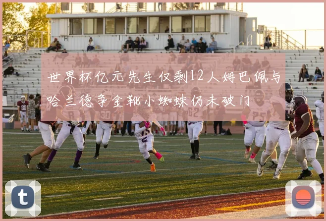 世界杯亿元先生仅剩12人姆巴佩与哈兰德争金靴小蜘蛛仍未破门